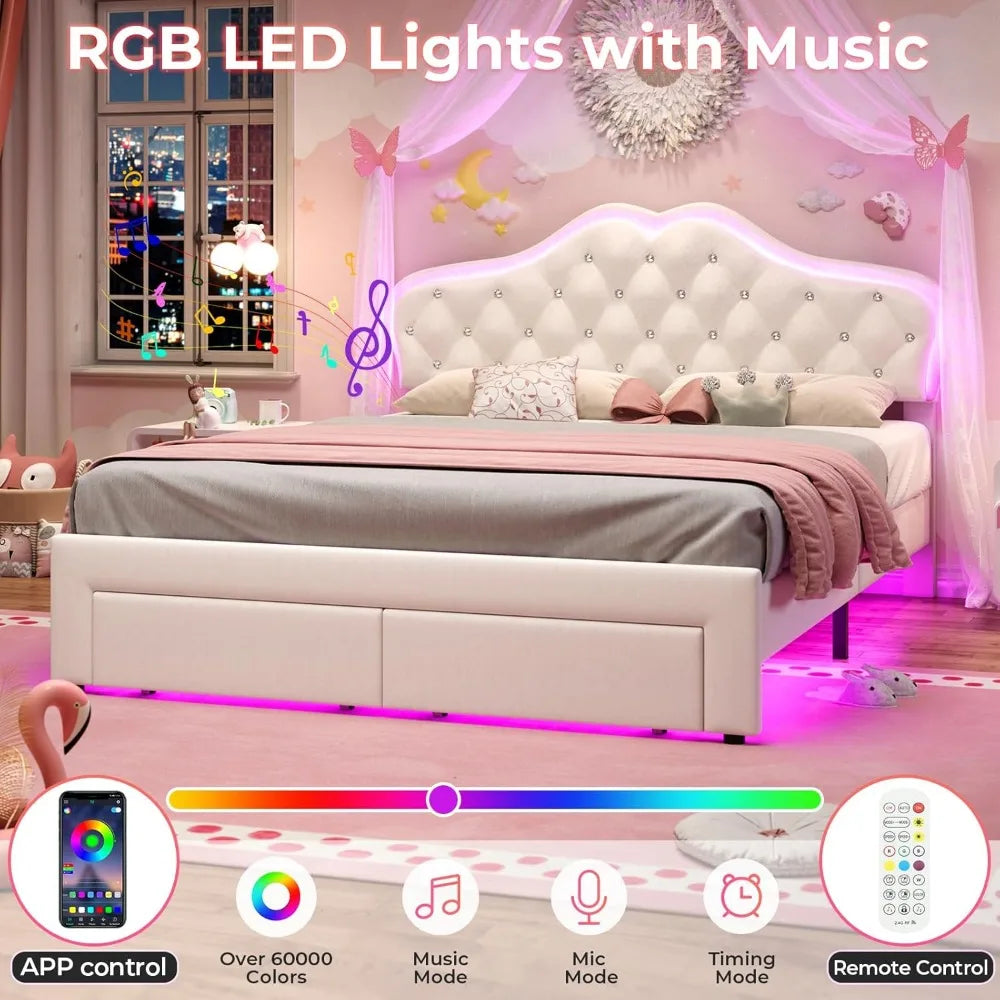 Princess Bed & LED Lights