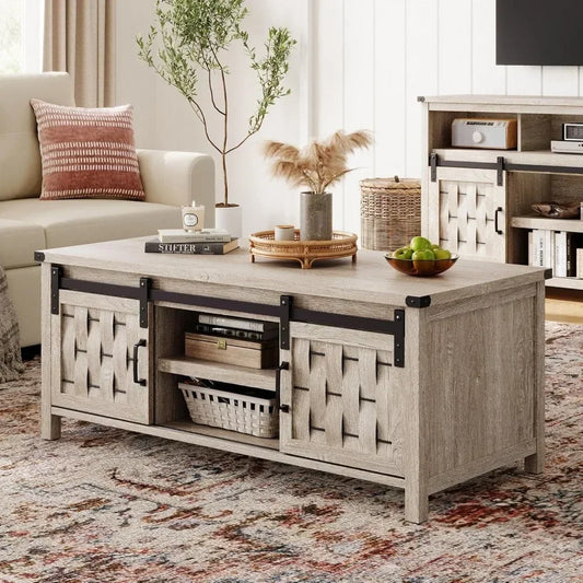 Farmhouse Cocktail Table w/ Storage