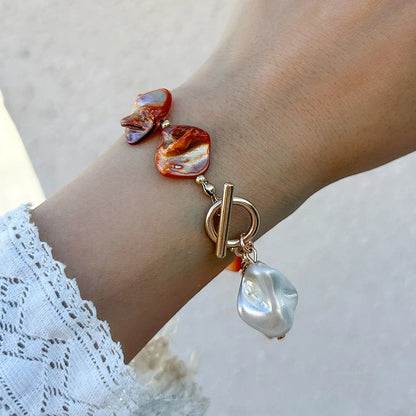 Starfish & Conch Shell Pendant Necklace