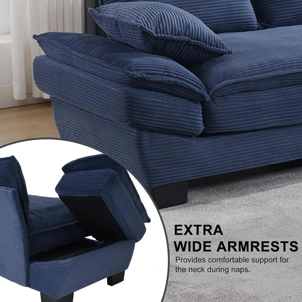 Comfy Corduroy Loveseat