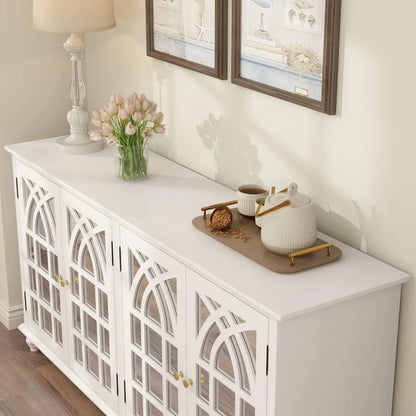 Sideboard Buffet Cabinet with Mirror Doors