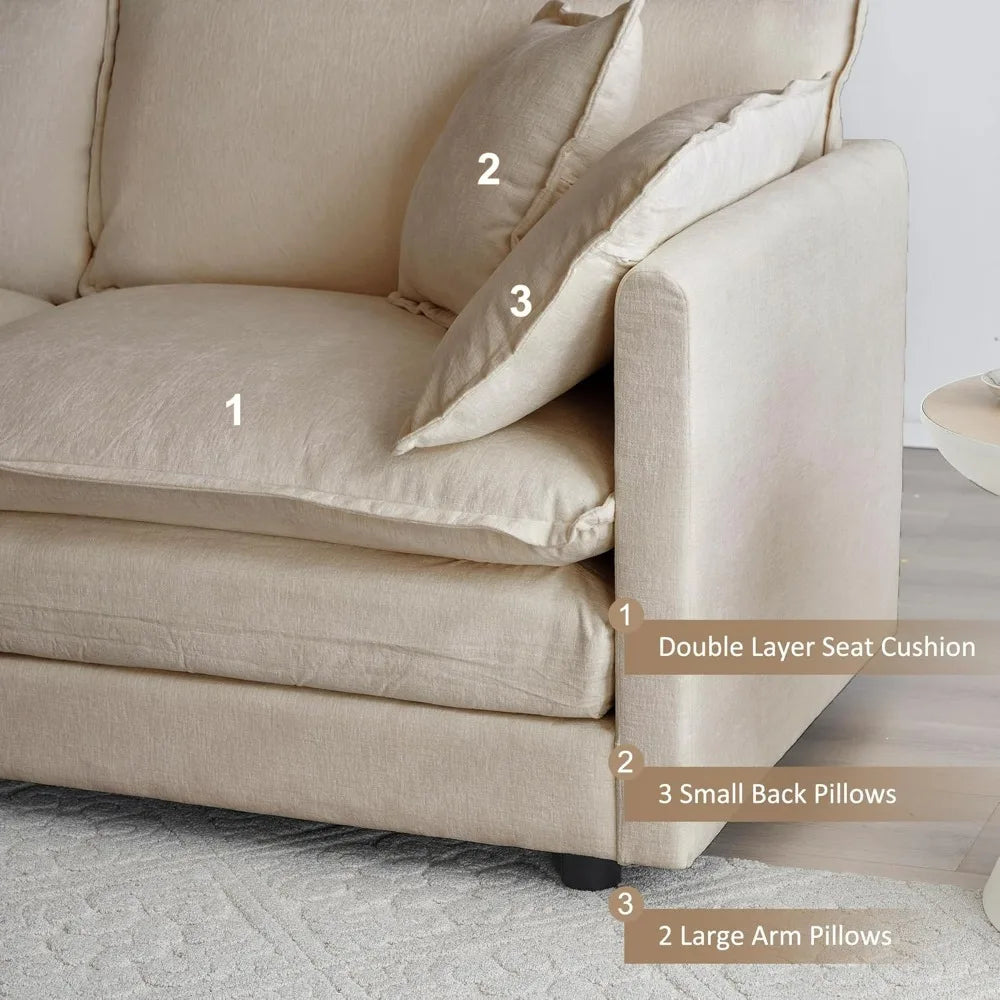 2 Piece Chenille Sofa Set