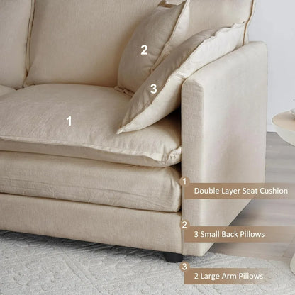 2 Piece Chenille Sofa Set