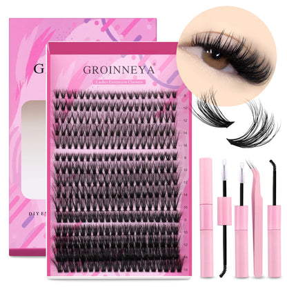 Lash Extension Kit Individual Lashes Cluster Mix Eyelashes