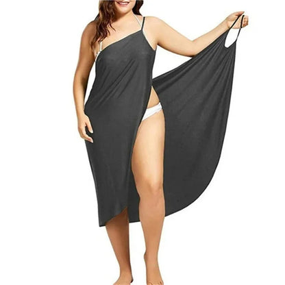 Solid Color Wrap Beach Cover Up