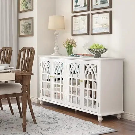 Sideboard Buffet Cabinet with Mirror Doors