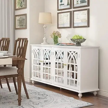 Sideboard Buffet Cabinet with Mirror Doors