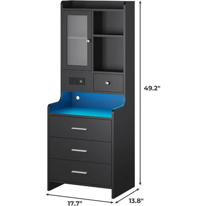 LED Night Stand with Charging Station