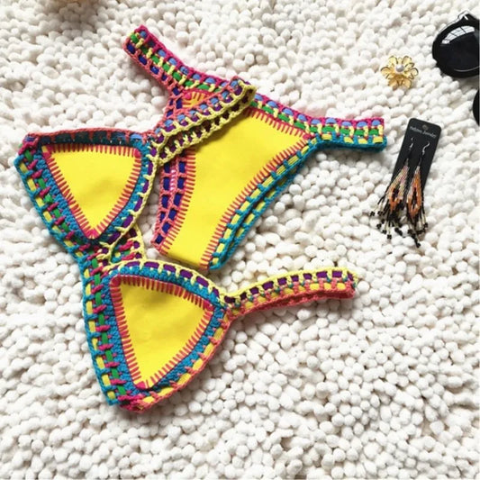 Vibrant Reversible Handknitted Bikini