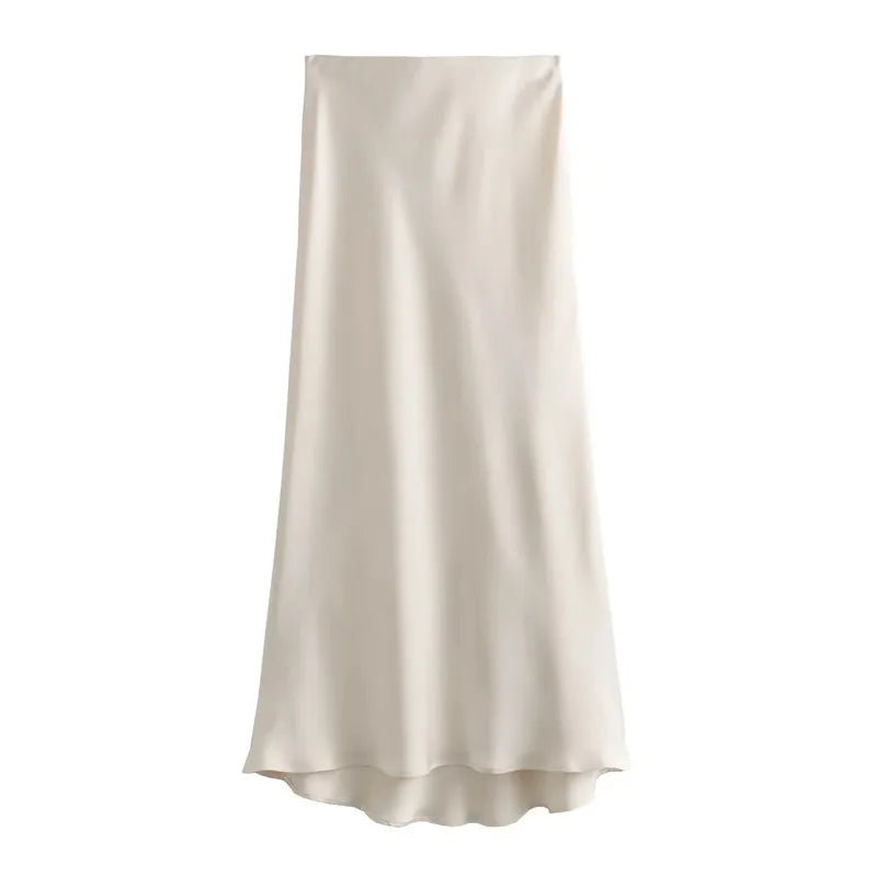 Trumpet Satin Skirt