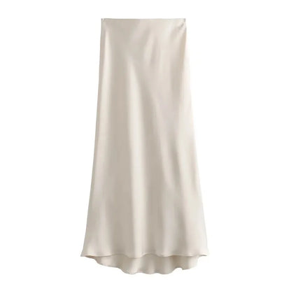 Trumpet Satin Skirt