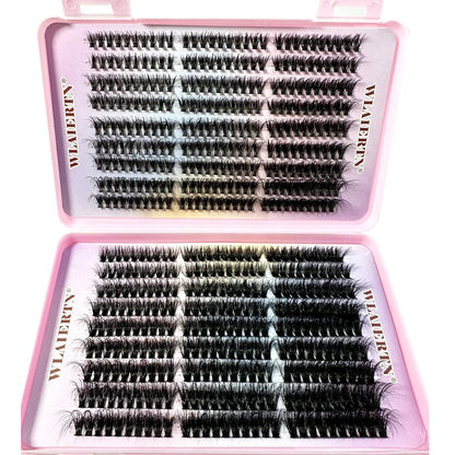 Faux Mink Eyelashes 540Cluster C Curled 9-16mm