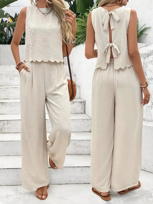 Tie-back Casual Jumpsuit