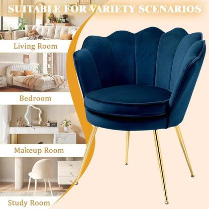 Shell Back Accent Chairs/ Set of 2
