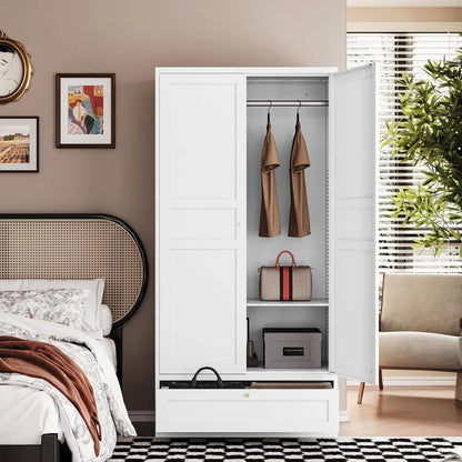 Metal Wardrobe Closet,72" H