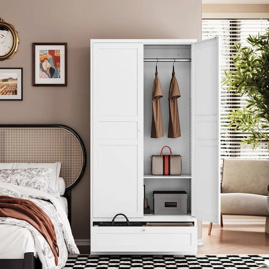 Metal Wardrobe Closet,72" H