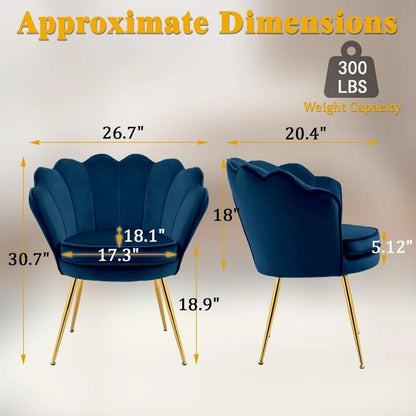 Shell Back Accent Chairs/ Set of 2