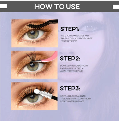Lash Extension Kit Individual Lashes Cluster Mix Eyelashes