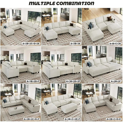 Modular Sectional Sofa with Storage