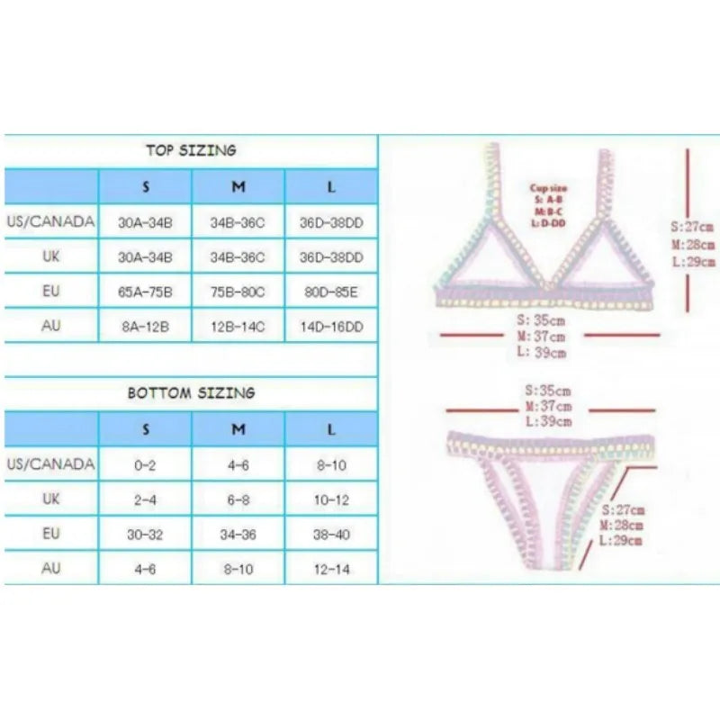 Vibrant Reversible Handknitted Bikini