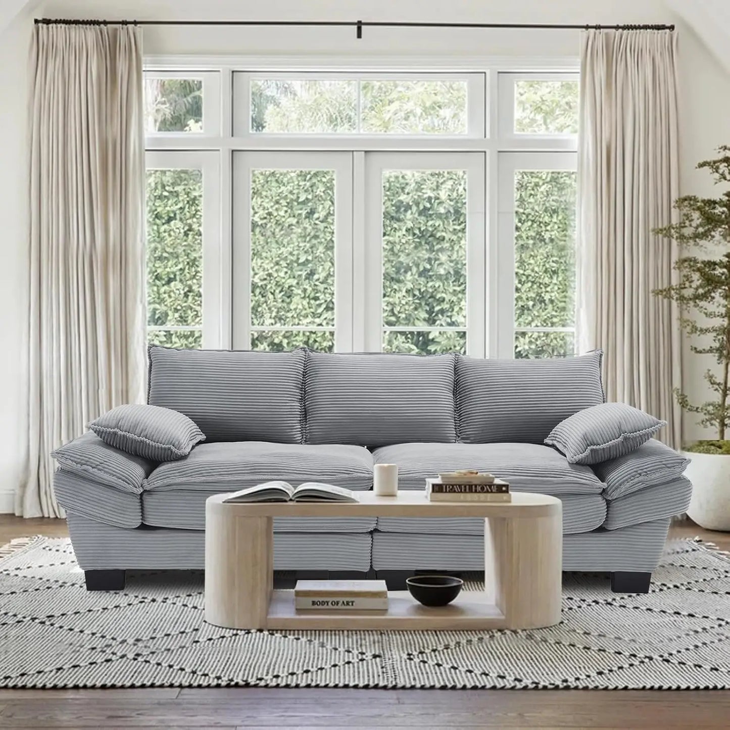 Comfy Corduroy Loveseat