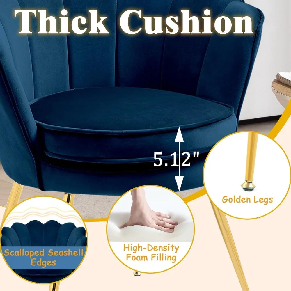Shell Back Accent Chairs/ Set of 2