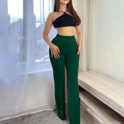 Trendy Flared Leg Trousers