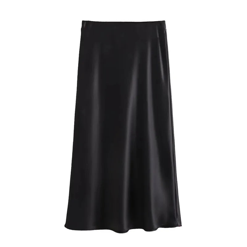 Trumpet Satin Skirt