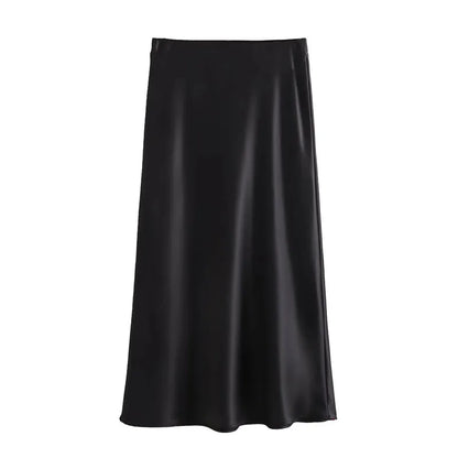 Trumpet Satin Skirt