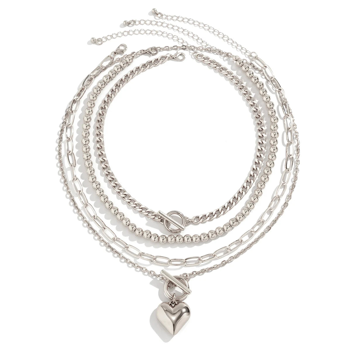 Heart Pendent Choker Set