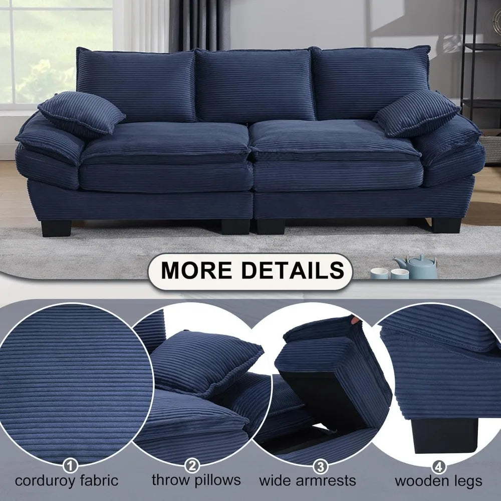 Comfy Corduroy Loveseat