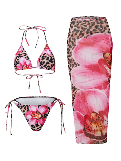 Tropical 3 Piece Swimwear Set