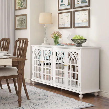 Sideboard Buffet Cabinet with Mirror Doors