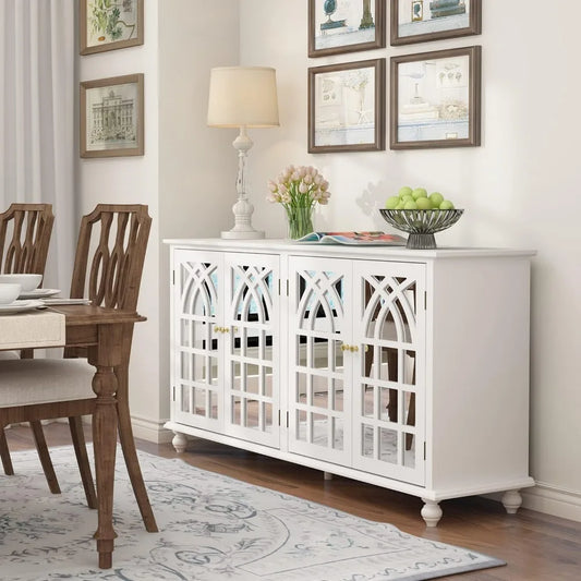 Sideboard Buffet Cabinet with Mirror Doors