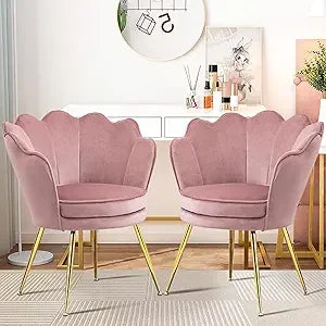 Shell Back Accent Chairs/ Set of 2