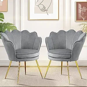 Shell Back Accent Chairs/ Set of 2