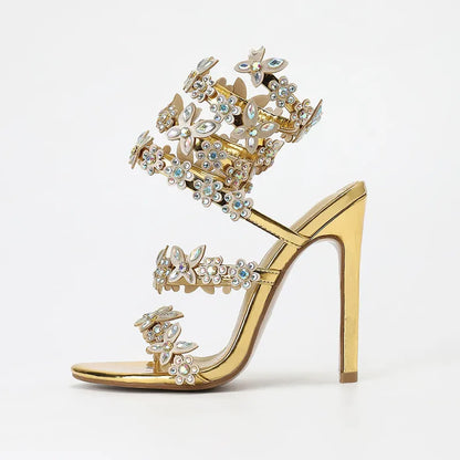 Rhinestone Gladiator Stiletto