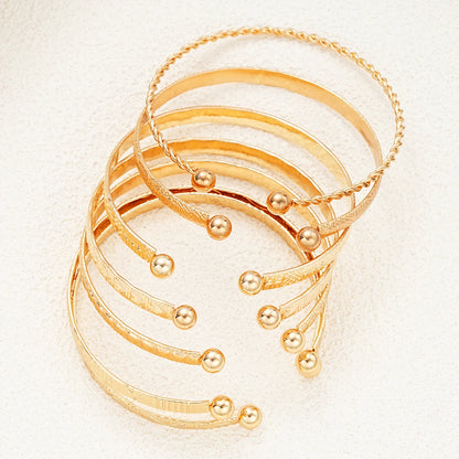 Gold Cuff Bangle Set