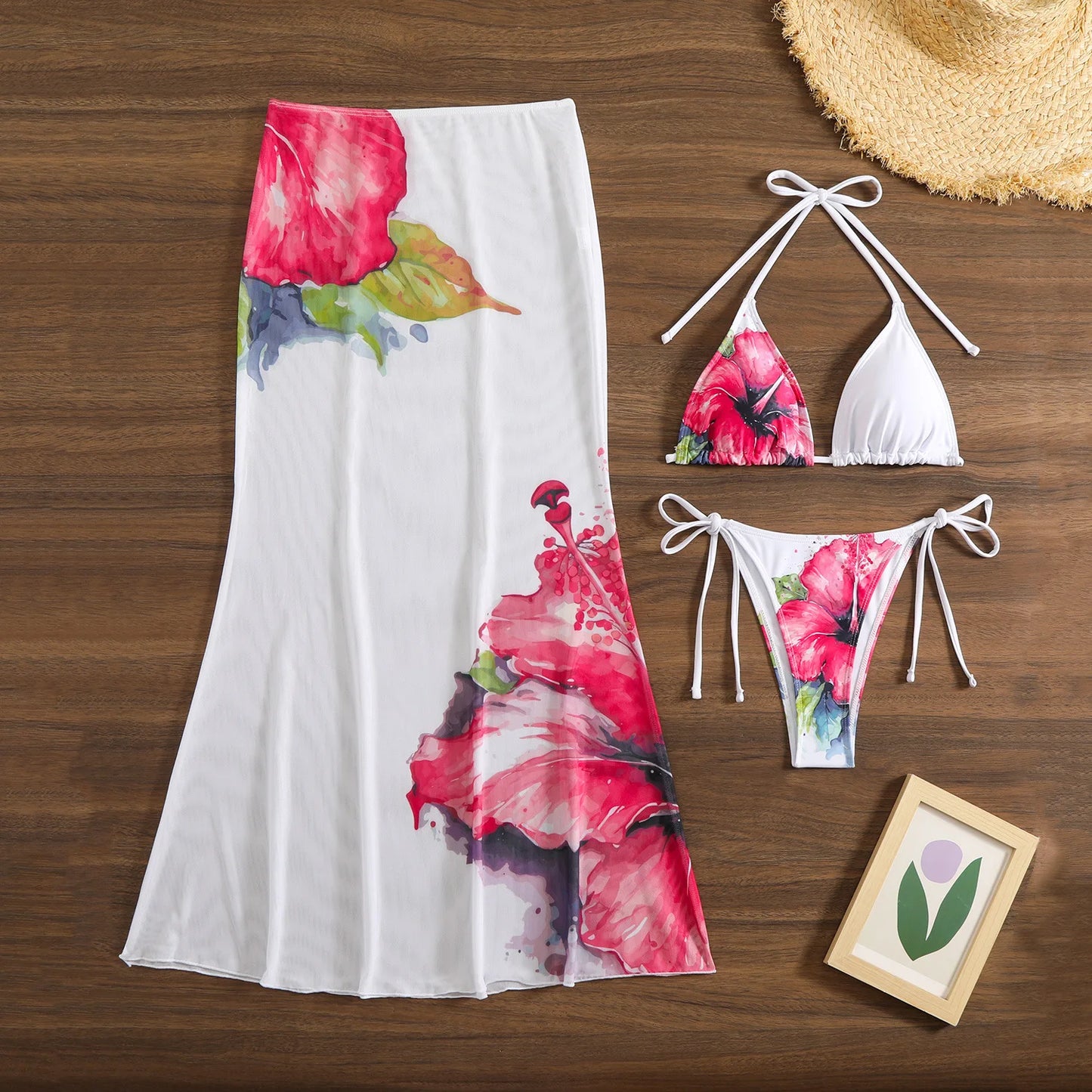 Tropical 3 Piece Swimwear Set