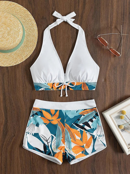 Vintage Halter Bikini Set