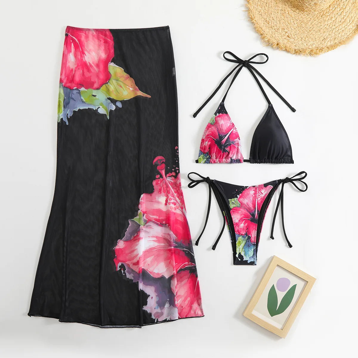 Tropical 3 Piece Swimwear Set